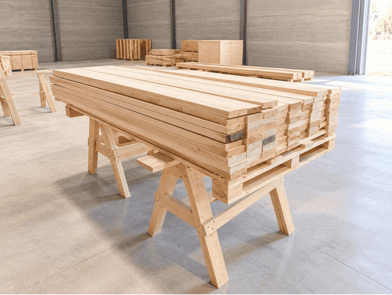 Gehobeltes, fertig bearbeitetes Paulownia-Holz